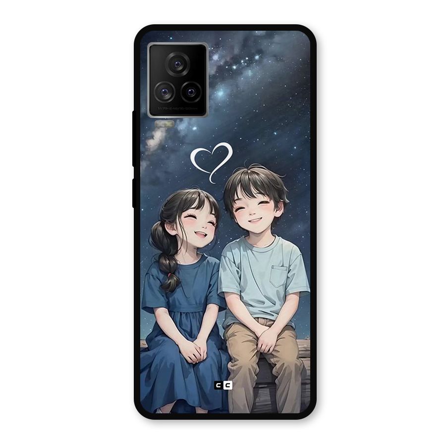Cute Anime Teens Metal Back Case for iQOO 7 Legend 5G