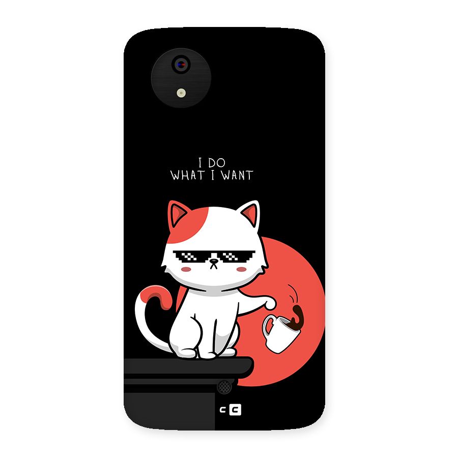 Cute Attitude Cat Back Case for Canvas A1  AQ4501