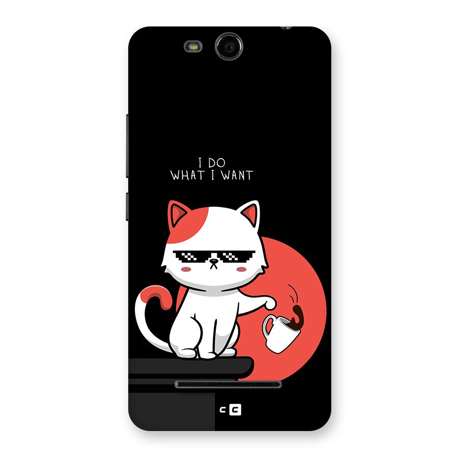 Cute Attitude Cat Back Case for Canvas Juice 3 Q392