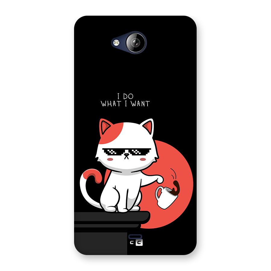 Cute Attitude Cat Back Case for Canvas Play Q355
