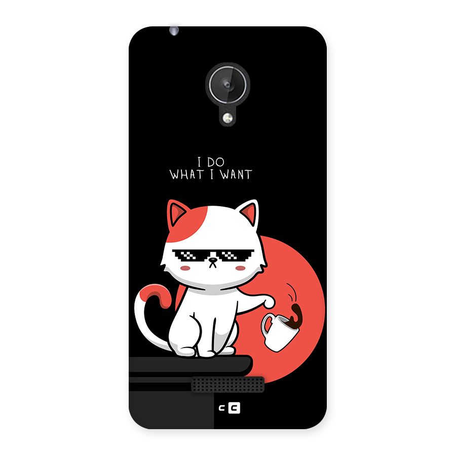 Cute Attitude Cat Back Case for Canvas Spark Q380