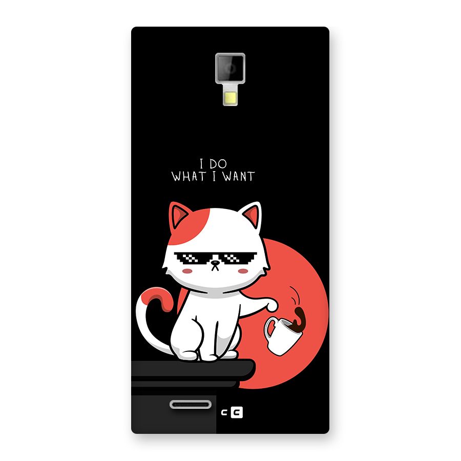 Cute Attitude Cat Back Case for Canvas Xpress A99