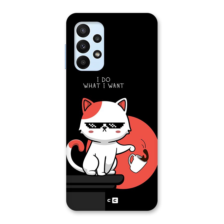 Cute Attitude Cat Back Case for Galaxy A23