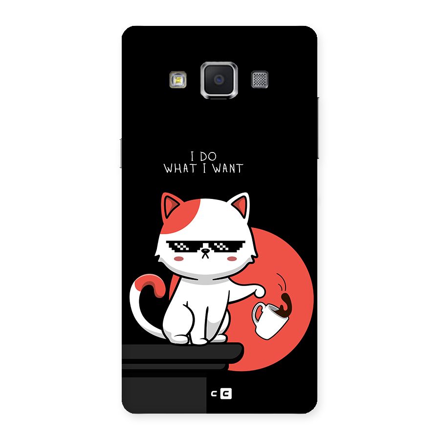 Cute Attitude Cat Back Case for Galaxy A5