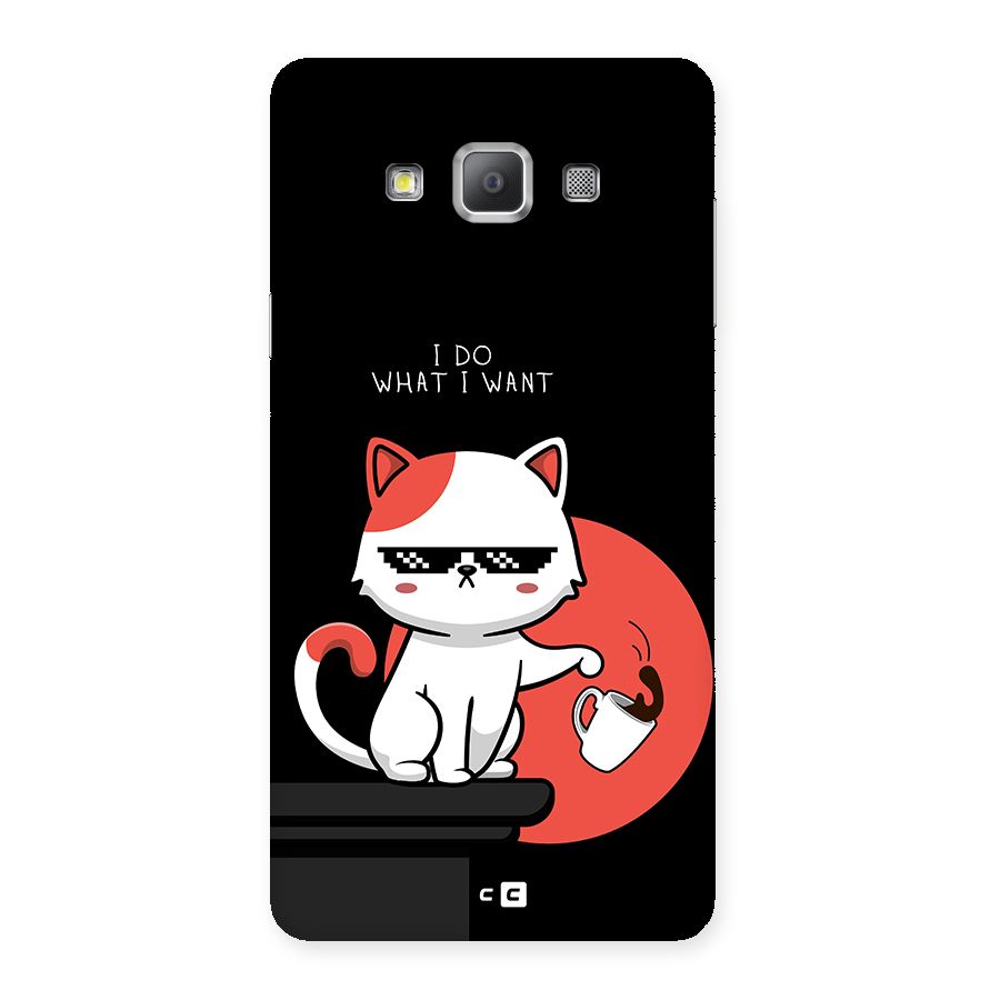 Cute Attitude Cat Back Case for Galaxy A7