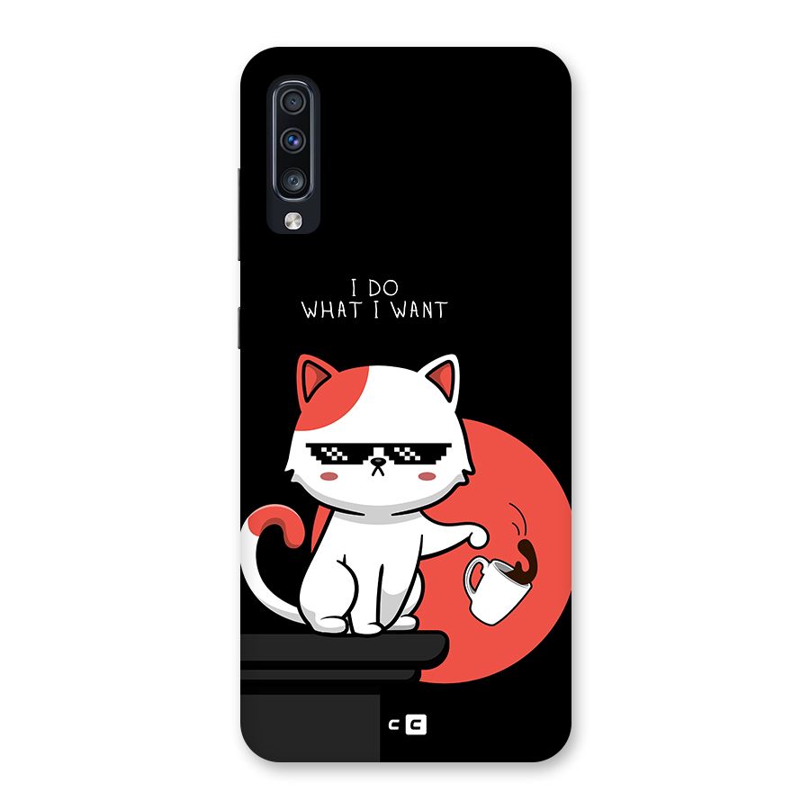 Cute Attitude Cat Back Case for Galaxy A70