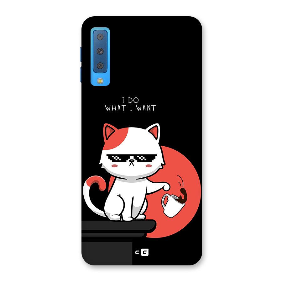 Cute Attitude Cat Back Case for Galaxy A7 (2018)