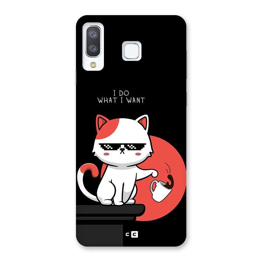 Cute Attitude Cat Back Case for Galaxy A8 Star