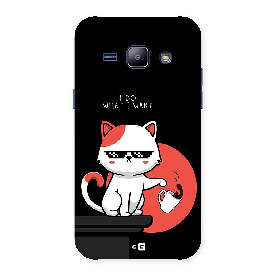 Cute Attitude Cat Back Case for Galaxy J1