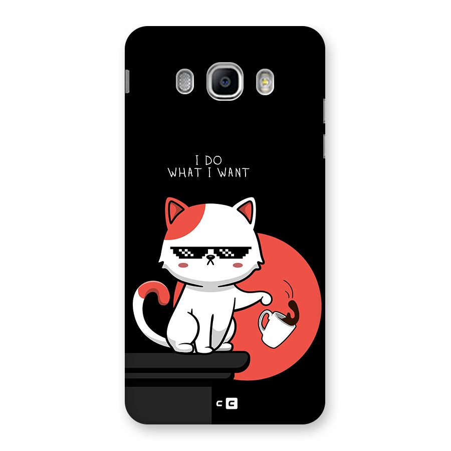 Cute Attitude Cat Back Case for Galaxy J5 2016