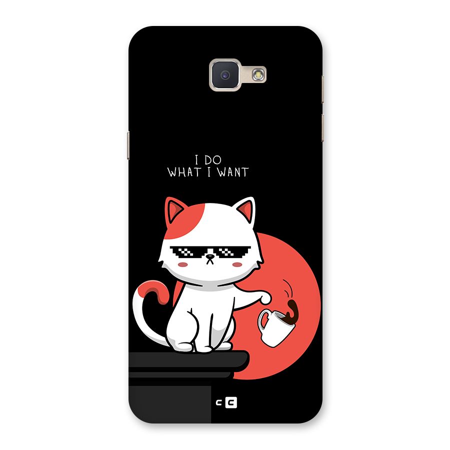 Cute Attitude Cat Back Case for Galaxy J5 Prime