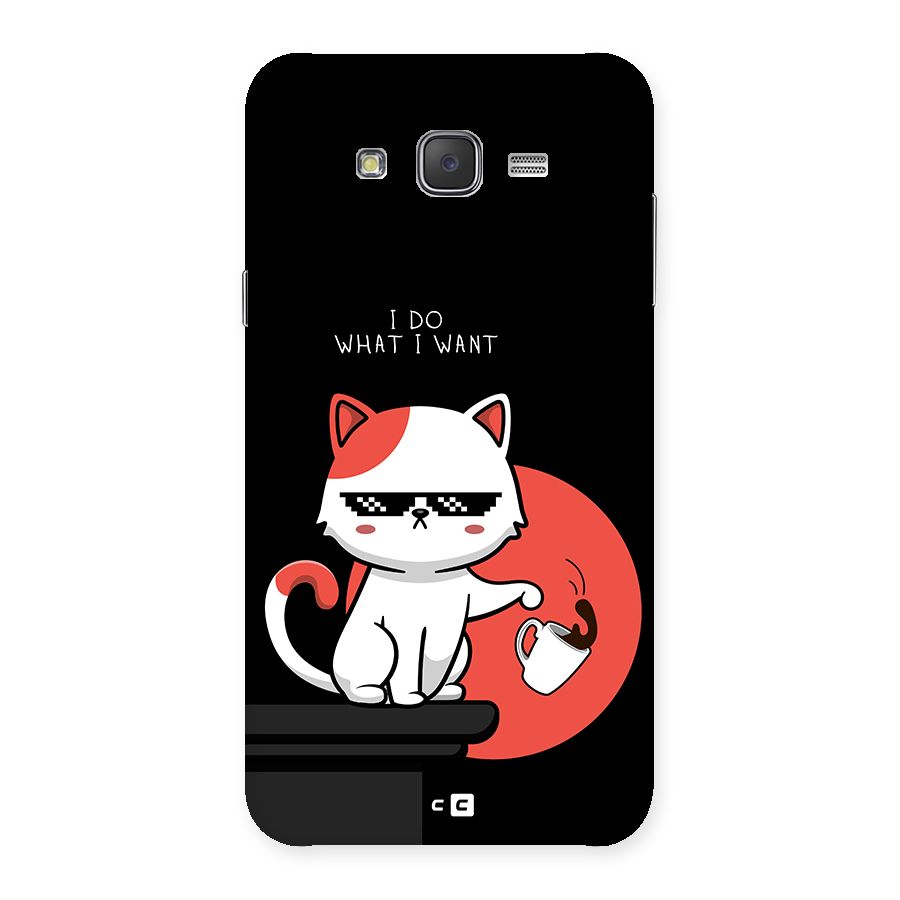 Cute Attitude Cat Back Case for Galaxy J7