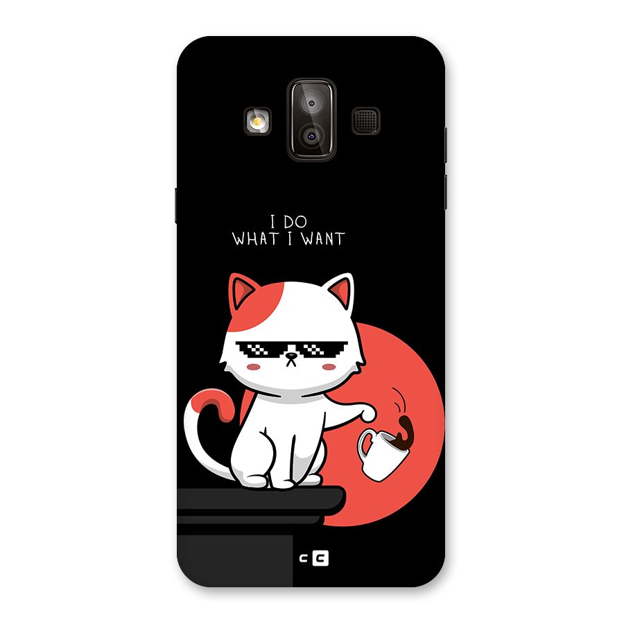 Cute Attitude Cat Back Case for Galaxy J7 Duo