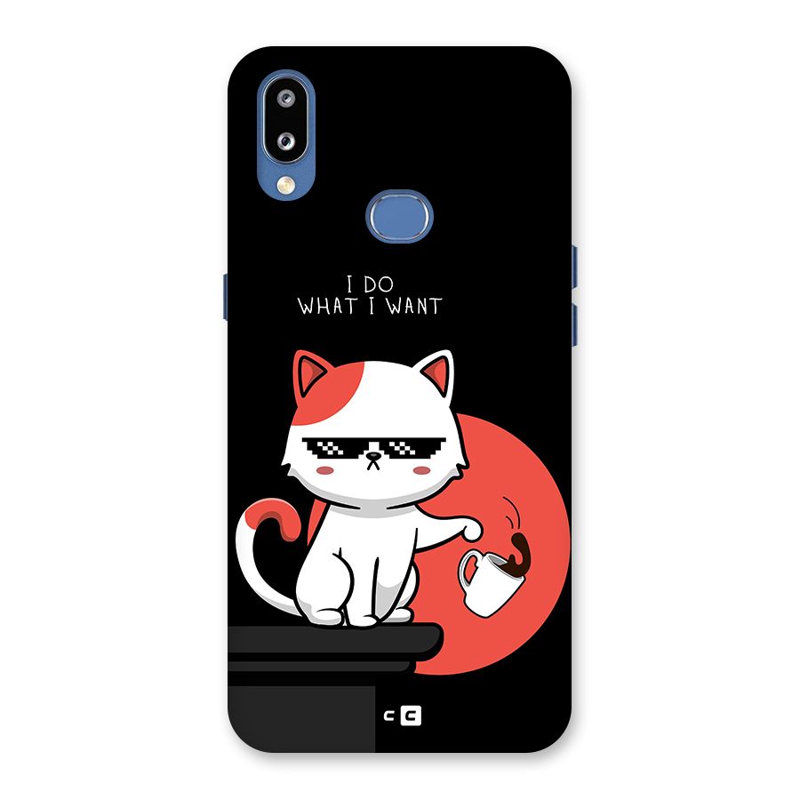 Cute Attitude Cat Back Case for Galaxy M01s