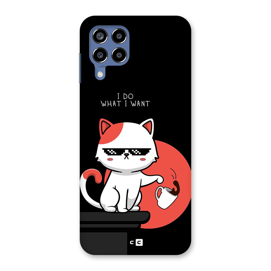 Cute Attitude Cat Back Case for Galaxy M53 5G