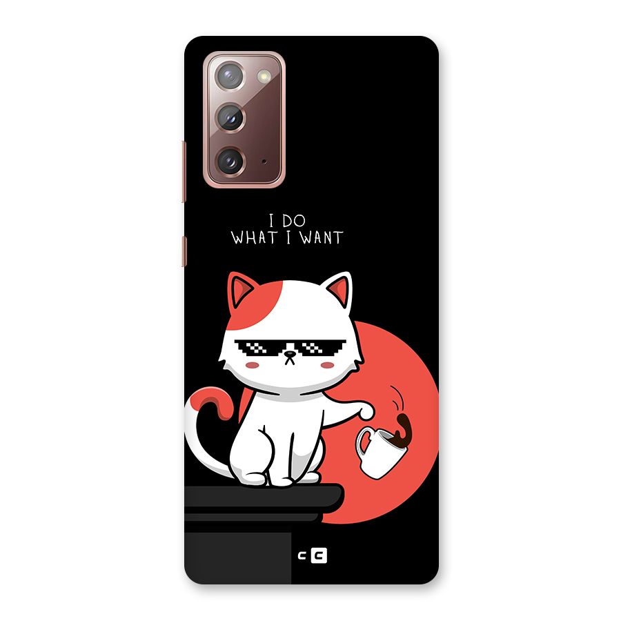 Cute Attitude Cat Back Case for Galaxy Note 20