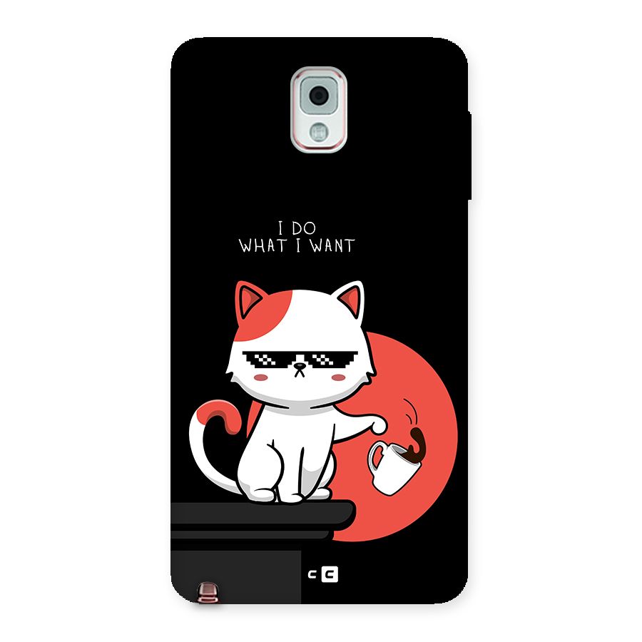 Cute Attitude Cat Back Case for Galaxy Note 3