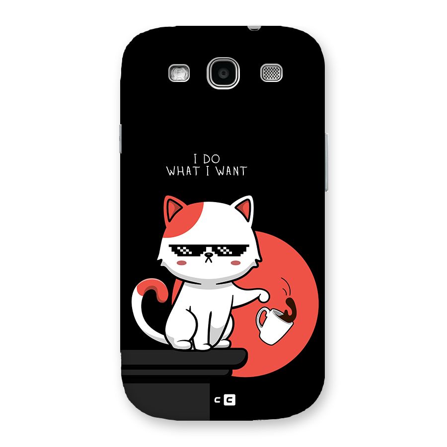 Cute Attitude Cat Back Case for Galaxy S3