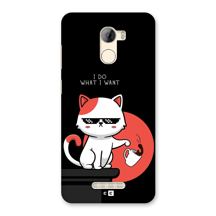 Cute Attitude Cat Back Case for Gionee A1 LIte