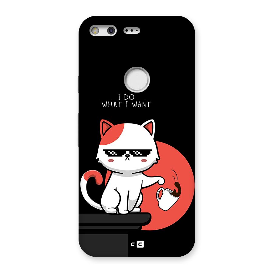 Cute Attitude Cat Back Case for Google Pixel