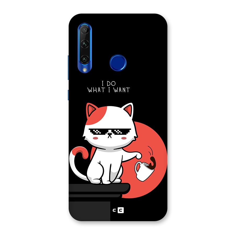 Cute Attitude Cat Back Case for Honor 20i