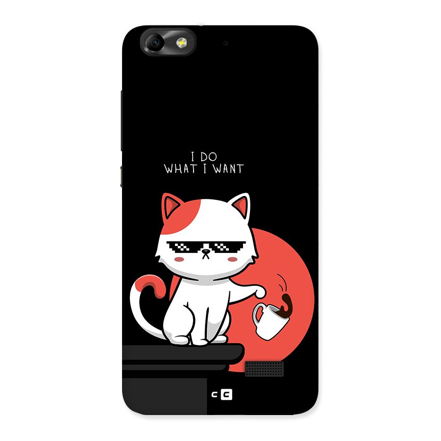Cute Attitude Cat Back Case for Honor 4C