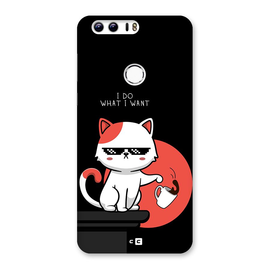 Cute Attitude Cat Back Case for Honor 8