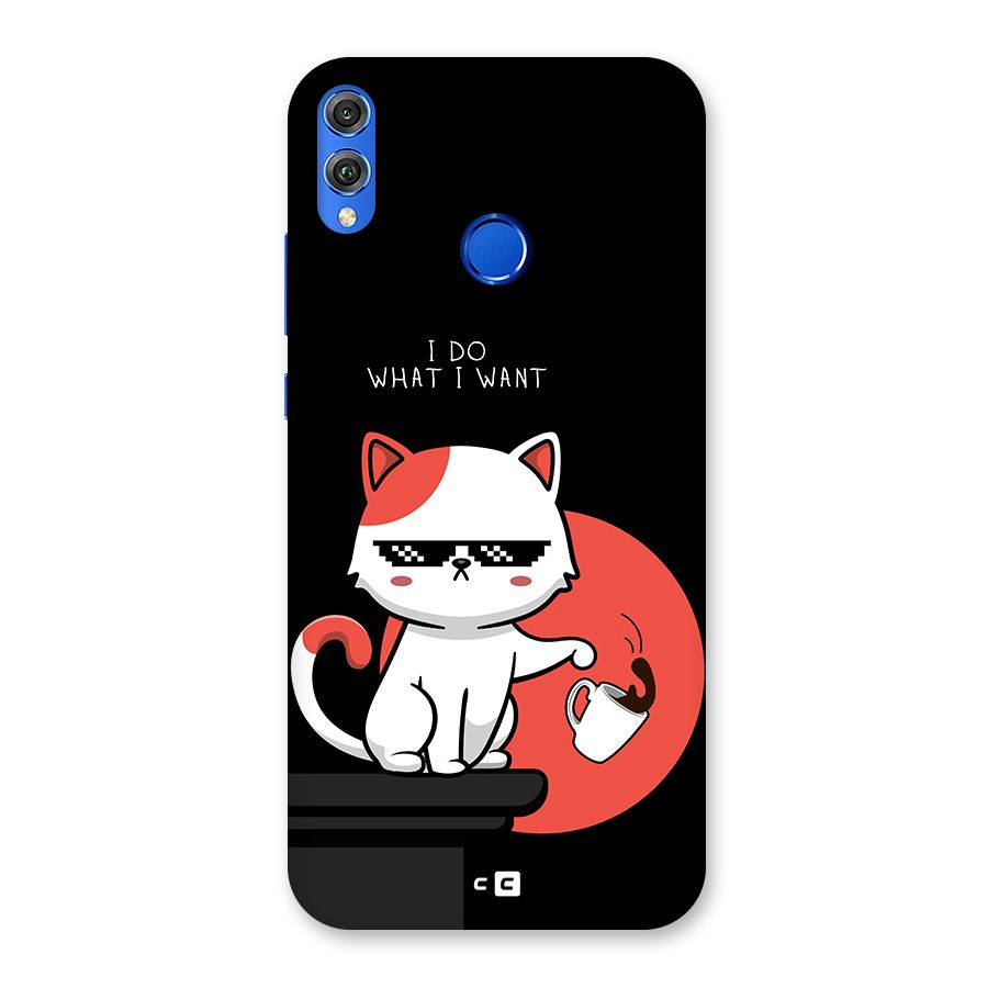 Cute Attitude Cat Back Case for Honor 8X