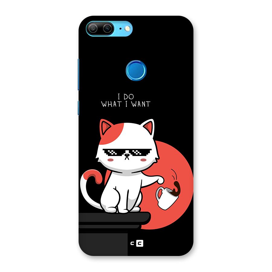 Cute Attitude Cat Back Case for Honor 9 Lite
