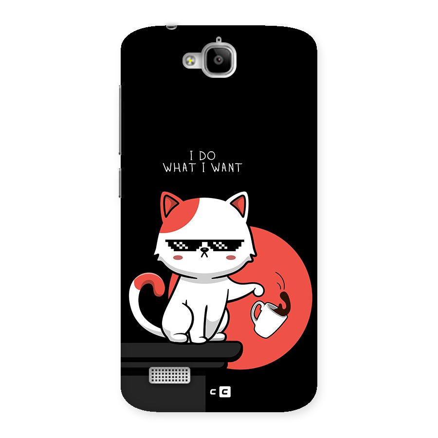 Cute Attitude Cat Back Case for Honor Holly