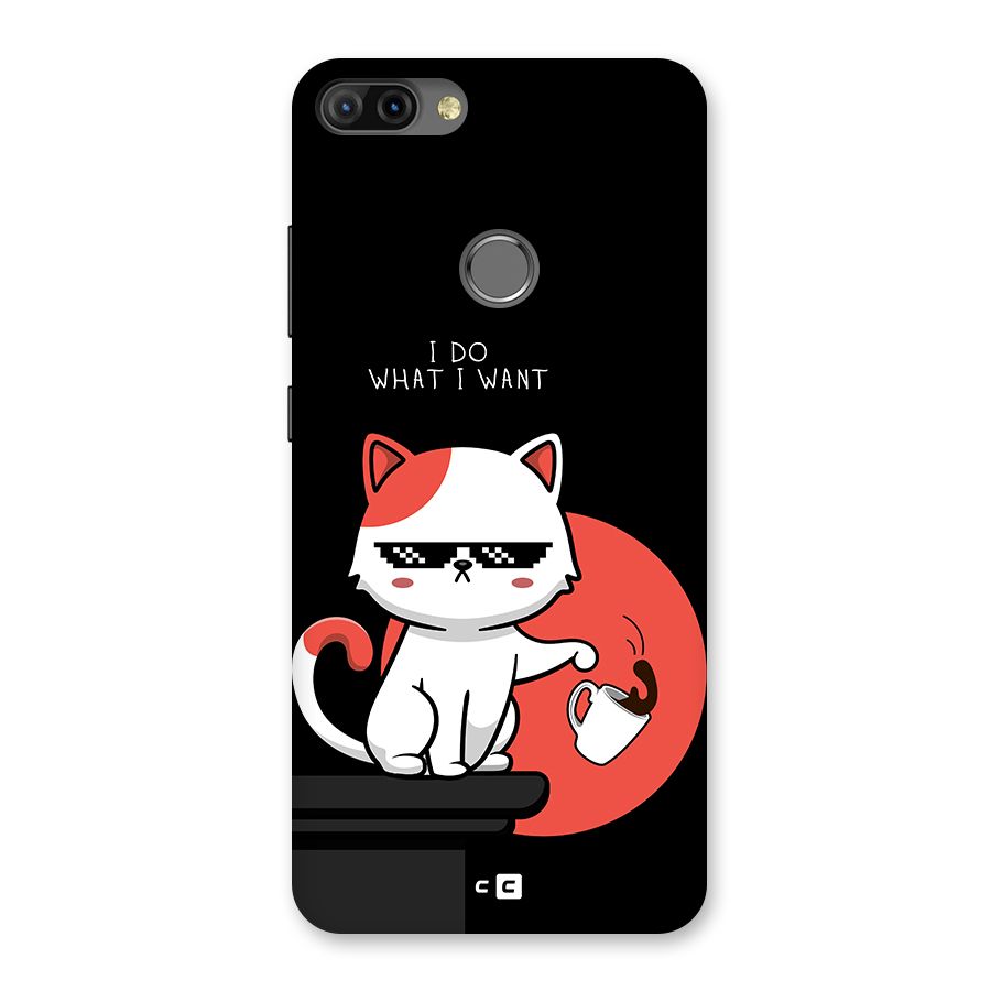 Cute Attitude Cat Back Case for Infinix Hot 6 Pro