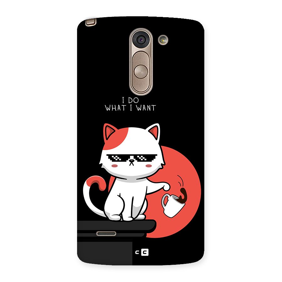 Cute Attitude Cat Back Case for LG G3 Stylus