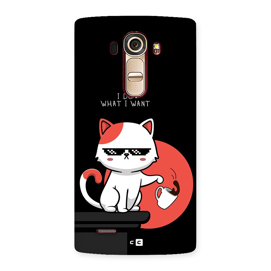 Cute Attitude Cat Back Case for LG G4