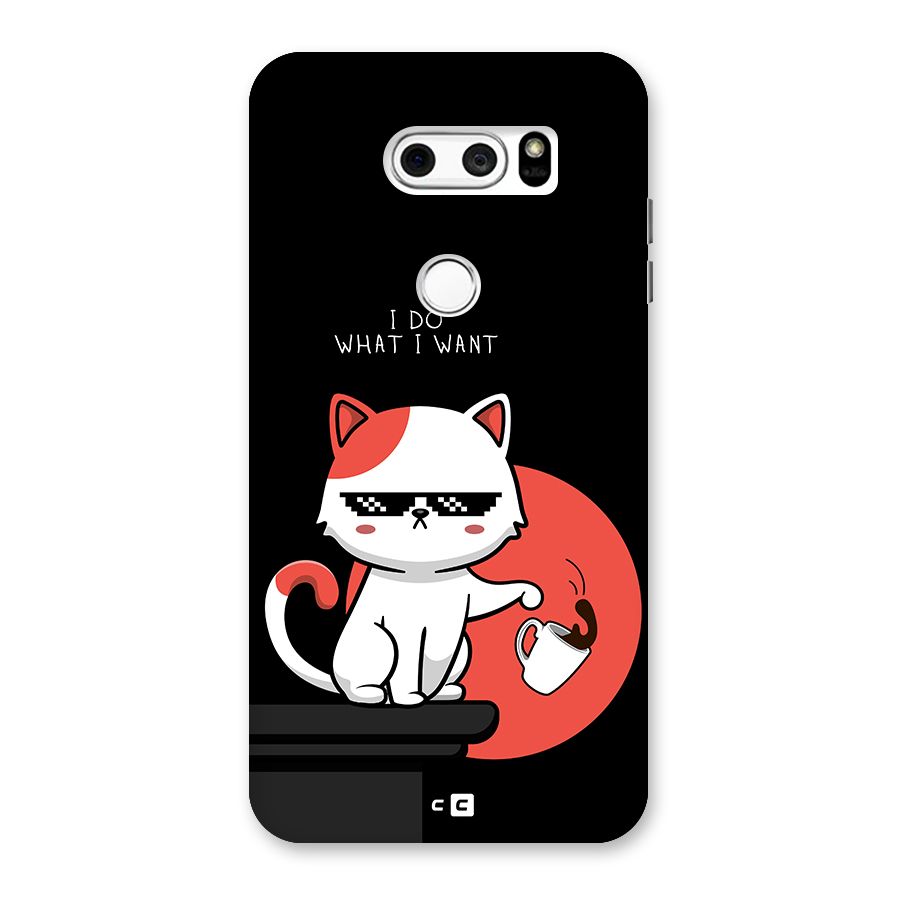 Cute Attitude Cat Back Case for LG V30