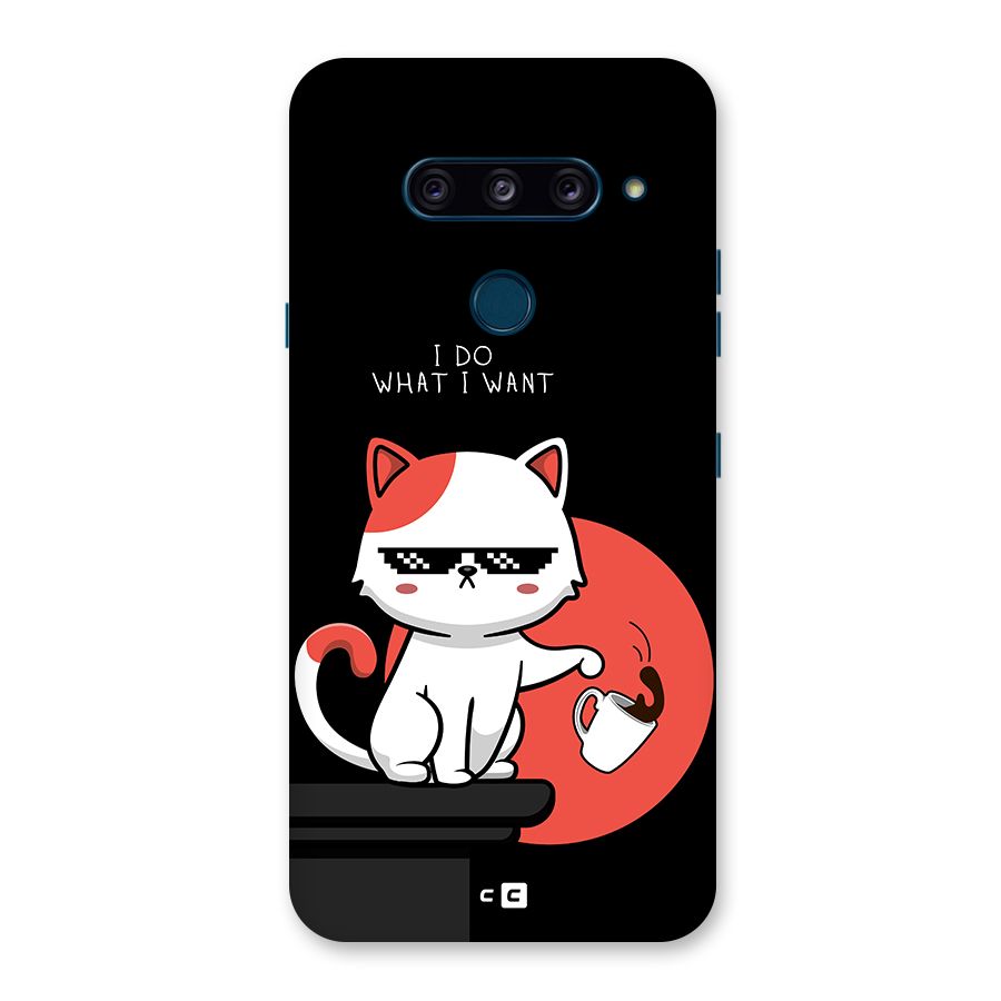 Cute Attitude Cat Back Case for LG  V40 ThinQ