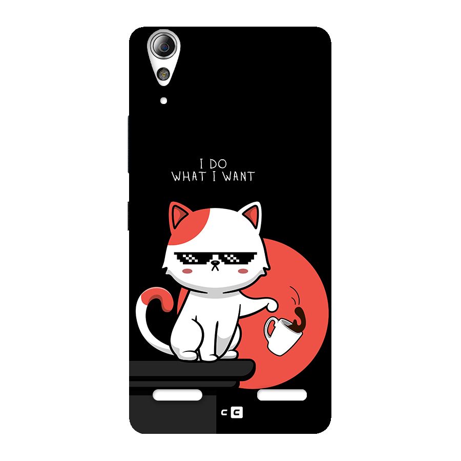 Cute Attitude Cat Back Case for Lenovo A6000