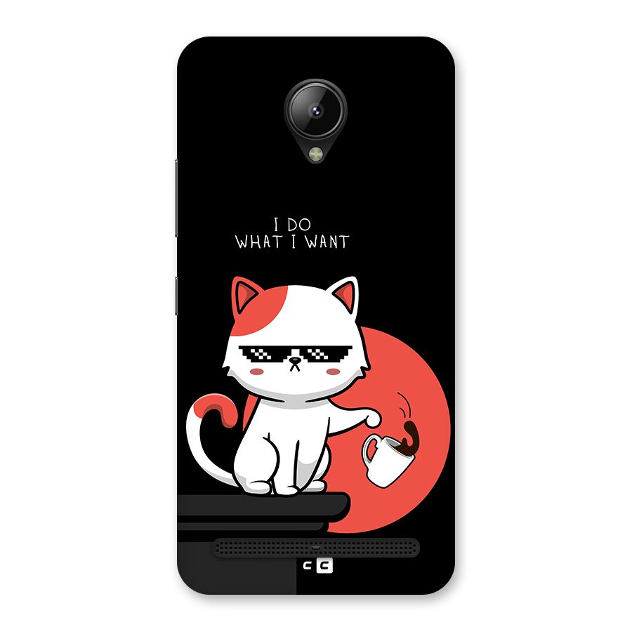 Cute Attitude Cat Back Case for Lenovo C2
