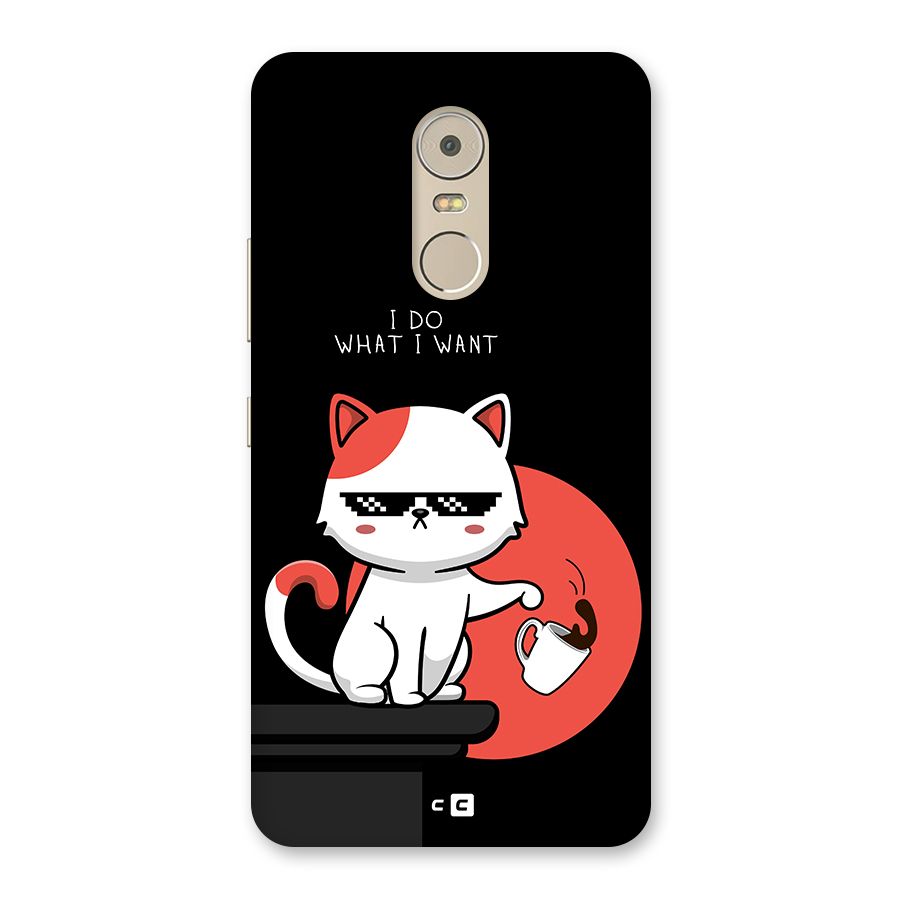 Cute Attitude Cat Back Case for Lenovo K6 Note