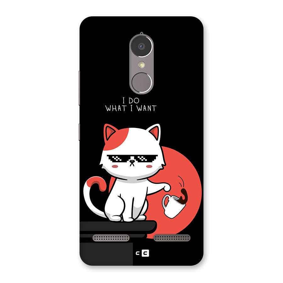 Cute Attitude Cat Back Case for Lenovo K6 Power