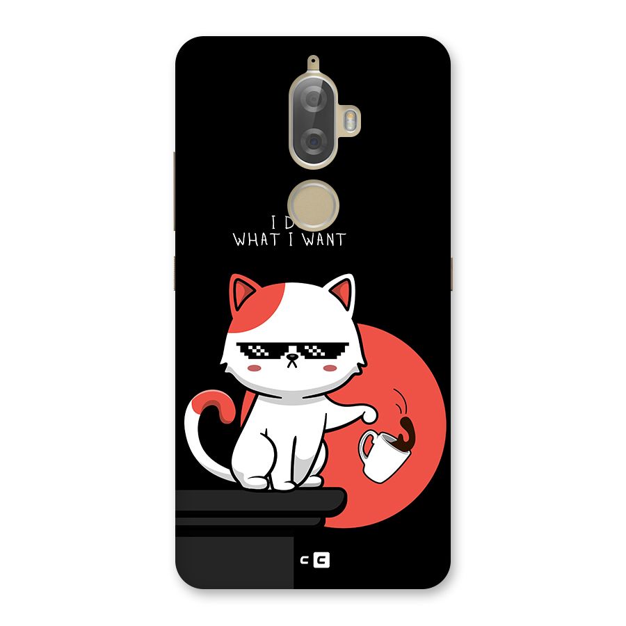Cute Attitude Cat Back Case for Lenovo K8 Plus
