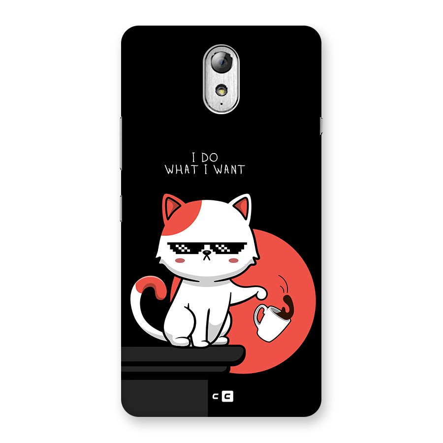 Cute Attitude Cat Back Case for Lenovo Vibe P1M