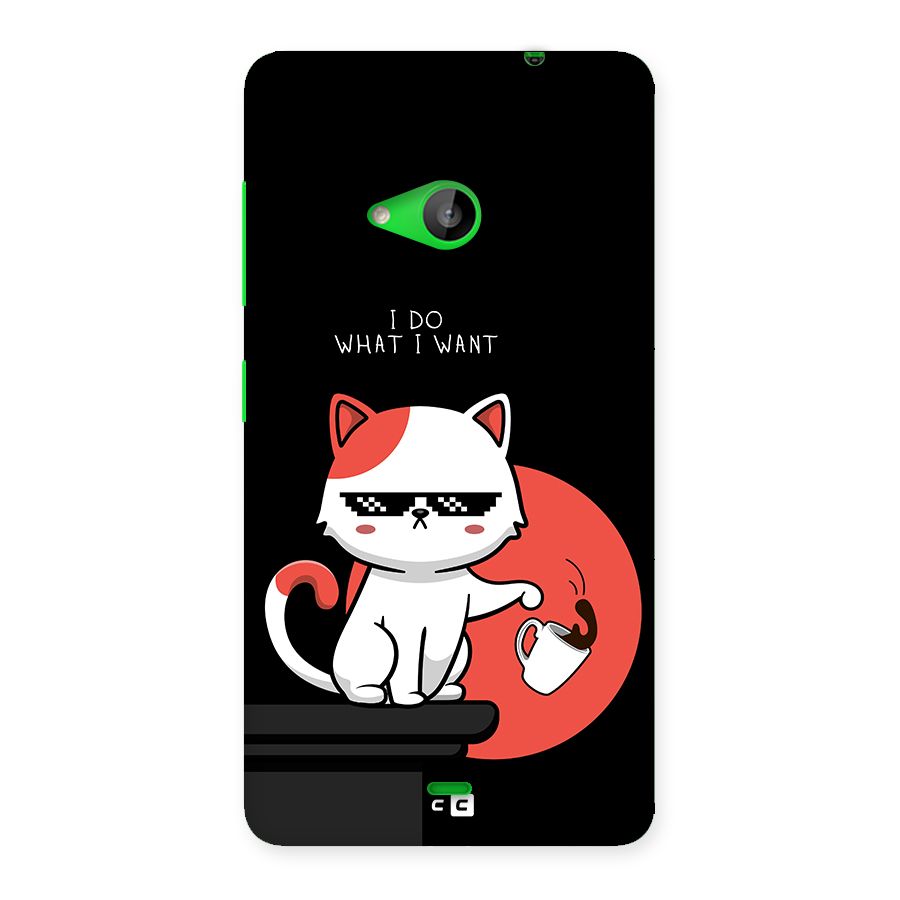 Cute Attitude Cat Back Case for Lumia 535