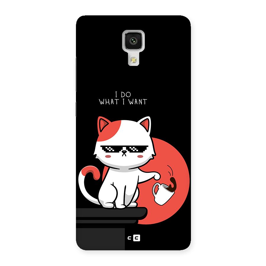 Cute Attitude Cat Back Case for Mi4