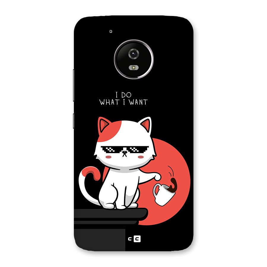 Cute Attitude Cat Back Case for Moto G5