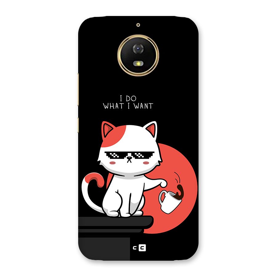 Cute Attitude Cat Back Case for Moto G5s