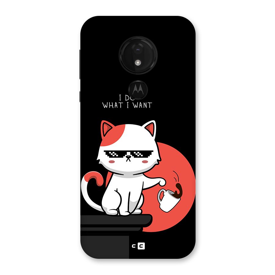 Cute Attitude Cat Back Case for Moto G7 Power
