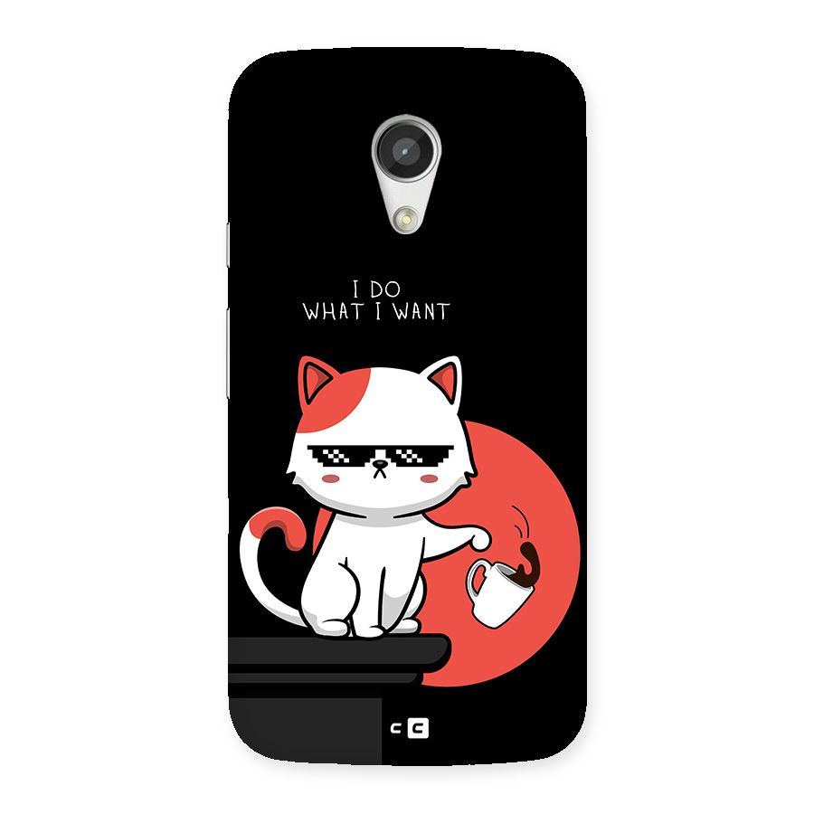 Cute Attitude Cat Back Case for Moto G 2nd Gen
