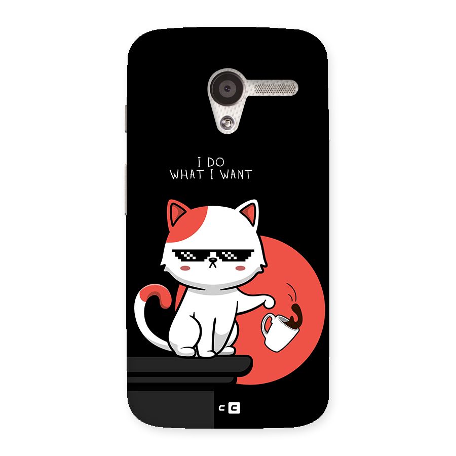 Cute Attitude Cat Back Case for Moto X