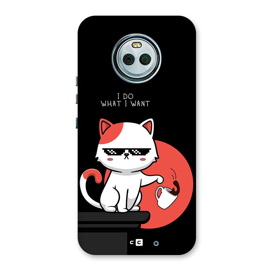 Cute Attitude Cat Back Case for Moto X4