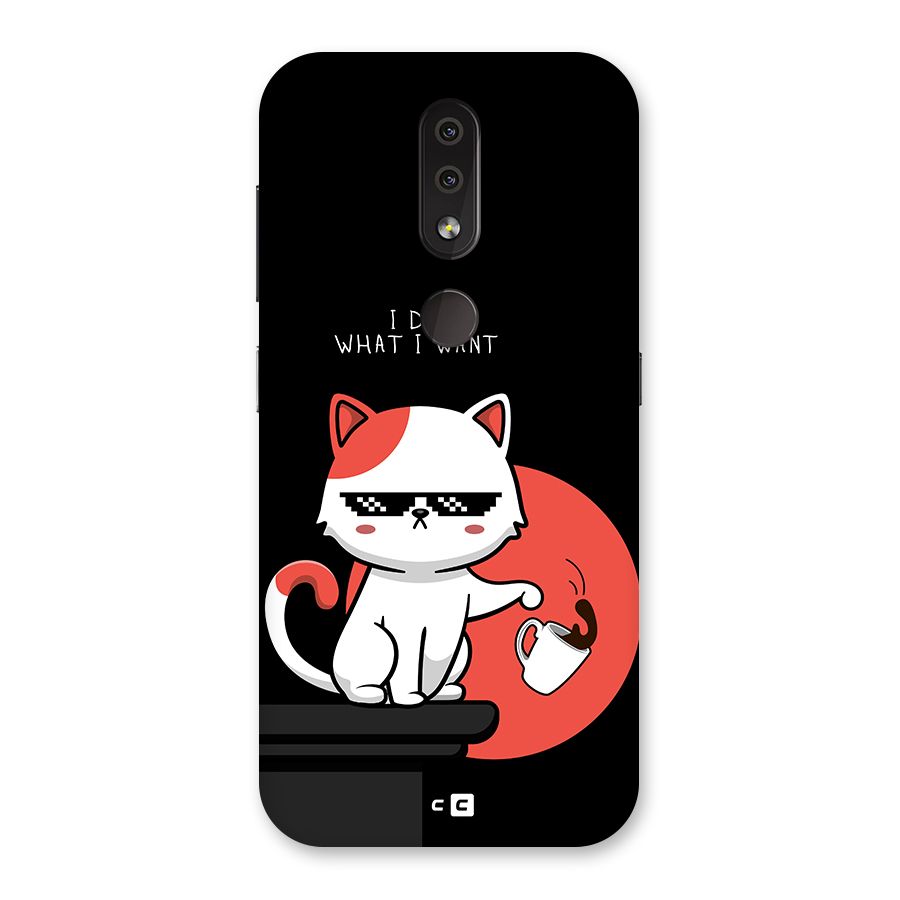 Cute Attitude Cat Back Case for Nokia 4.2